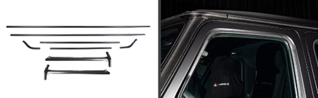 Mercedes G class W465 2025- Nakładki karbonowe na słupki przednie i dach zdjęcia 2