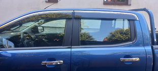Ford Ranger 2011–2022 Deflektory szyb z chromowaną listwą Niken Luxury (2015-2022, 4 szt.) zdjęcia 2