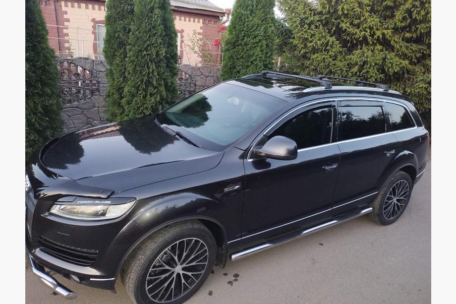 Audi Q7 2005-2015 Bagażnik dachowy (belki poprzeczne) na zintegrowane relingi Skybar V2 120 cm (2 szt.) Szary Image
