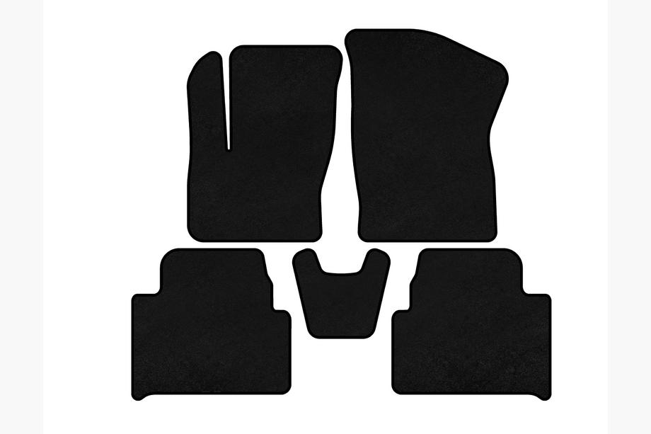 Ford C-Max 2004-2010 Dywaniki welurowe Deluxe (Czarny) Image
