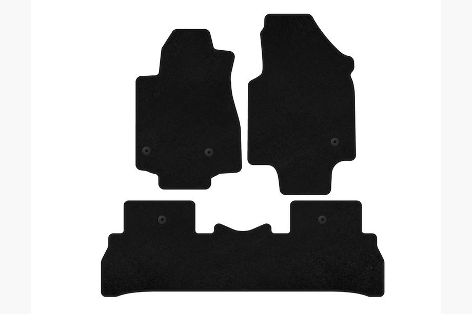 Honda Pilot 2008-2015 Dywaniki welurowe Deluxe (2008-2012, 7-osobowy, czarne) Zdjęcia 1