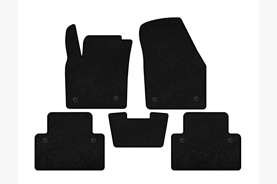 Volvo C30 2006-2012 Dywaniki welurowe Deluxe (HB, 3-drzwiowy, czarne) Image