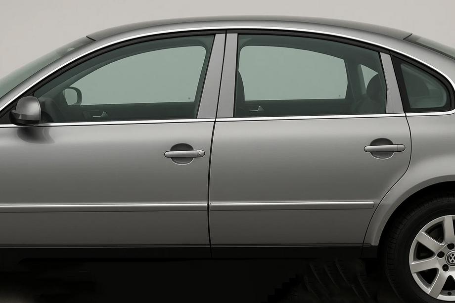 Volkswagen Passat B5 1997-2005 Listwy Słupków Drzwi ze Stali Nierdzewnej (6 szt.) Image