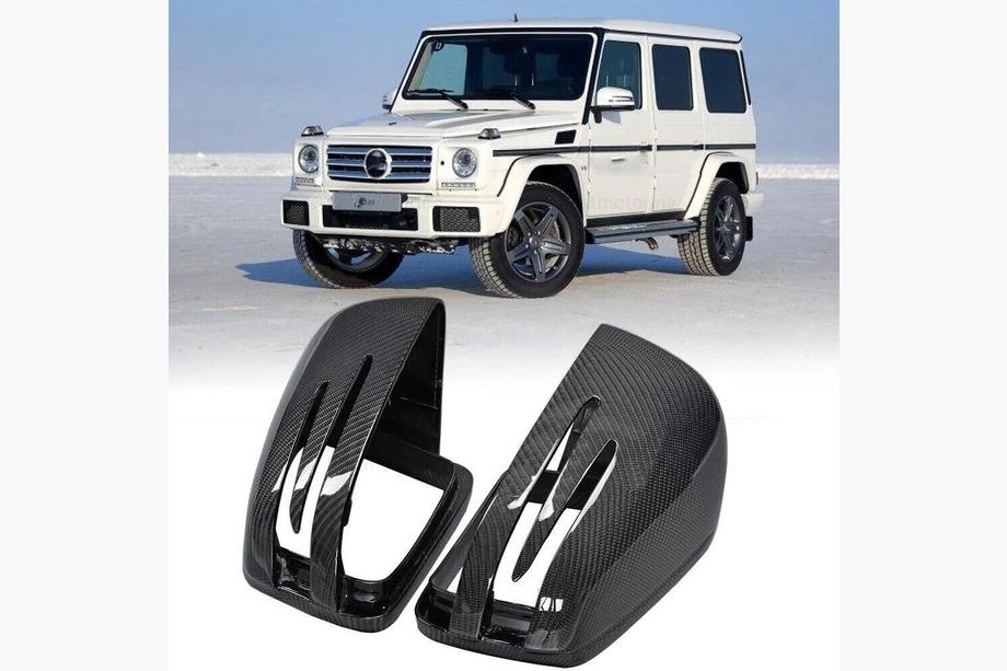 Mercedes G class W463 1990-2018 Nakładki na Lusterka Carbon (2 szt) Zdjęcia 2