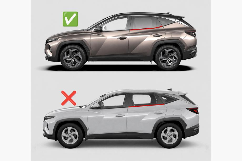 Hyundai Tucson NX4 2021- Deflektory Okien (4 szt, HIC) Image