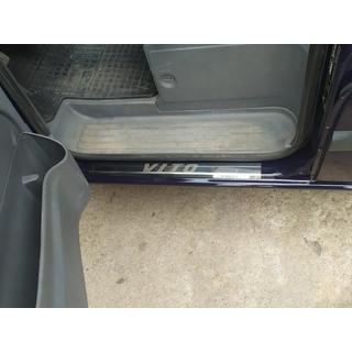 Nakładki progowe Carmos (2 szt, stal nierdzewna) Mercedes Vito W639 2004-2014 zdjęcia 4
