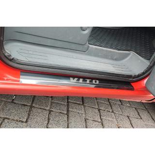 Nakładki progowe Carmos (2 szt, stal nierdzewna) Mercedes Vito W639 2004-2014 zdjęcia 1