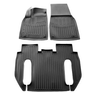Dywaniki Gumowe Stingray 3D (Do Plaid, 6-osobowy, 3 szt.) Tesla Model X 2015-