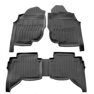 Dywaniki Gumowe Stingray 3D (Prawostronny, Crew Cab, 5 szt.) Toyota Hilux 2006-2015