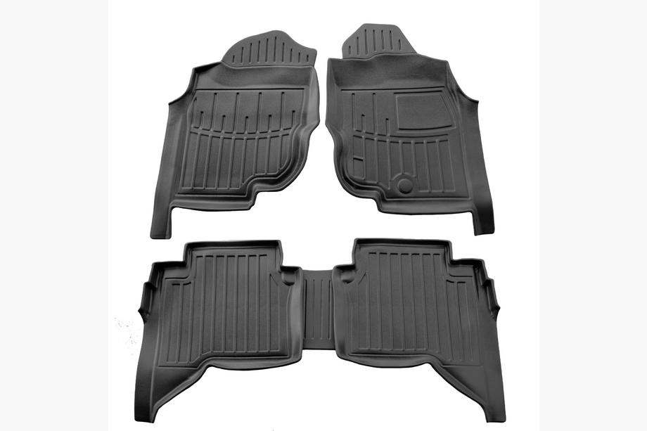 Toyota Hilux 2006-2015 Dywaniki Gumowe Stingray 3D (Prawostronny, Crew Cab, 5 szt.) Image