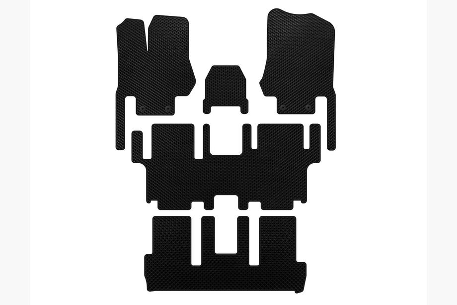 Nissan Quest 2011-2017 Dywaniki EVA (3 Rzędy, 7-osobowy, Czarny) Image