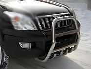 Toyota Land Cruiser Prado 120 2002-2009 Pałąk przedni wysoki (stal nierdzewna) zdjęcia 1