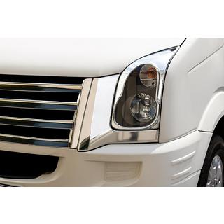 Nakładki na reflektory (2 szt., Stal nierdzewna) Volkswagen Crafter 2006-2016 zdjęcia 3