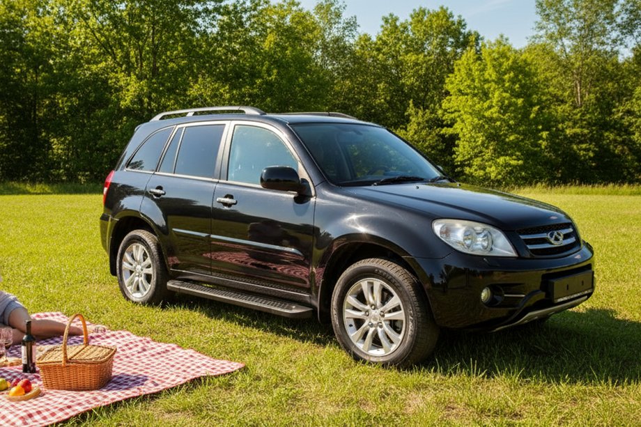 Chery Tiggo 1 2005-2016 Progi Boczné Allmond Black (2 szt., Aluminium) Image