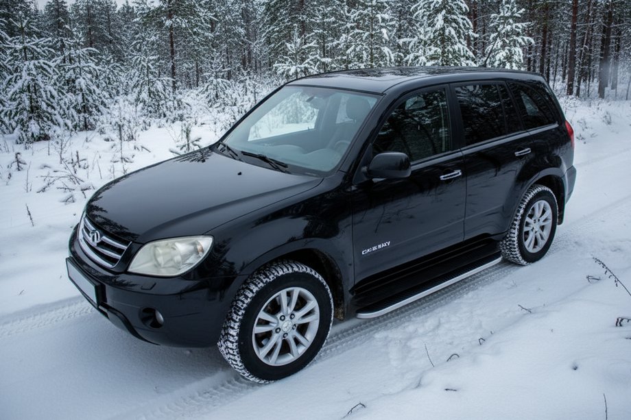 Chery Tiggo 1 2005-2016 Progi Boczné Tayga (2 szt., Aluminium) Image