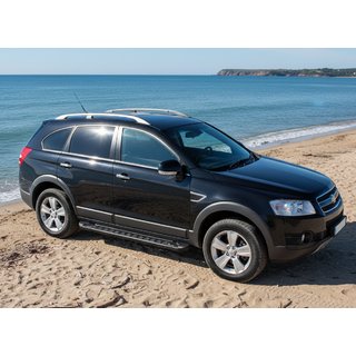 Progi Boczne RedLine Black (2 szt., Aluminium) Chevrolet Captiva 2006-2019 zdjęcia 2