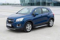 Chevrolet Trax 2012-2023 Progi boczne Allmond Grey (2 szt., aluminium) zdjęcia 2