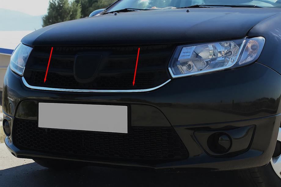 Dacia Logan MCV 2013-2020 Listwa pod grillem (1 szt., stal nierdzewna) Image