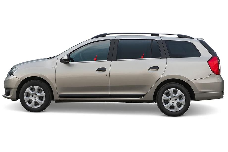 Renault Logan MCV 2013-2022 Listwy ozdobne okien nierdzewne (4 szt) Image
