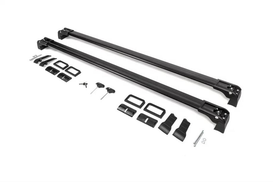 Renault Megane II 2004-2009 Bagażnik dachowy na punkty montażowe zamykany na klucz Wingbar V3 (2 szt.) Czarne Zdjęcia 4