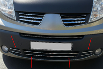 Nissan Primastar 2002-2014 Nakładki na dolną kratkę (6 szt., stal nierdzewna) zdjęcia 1