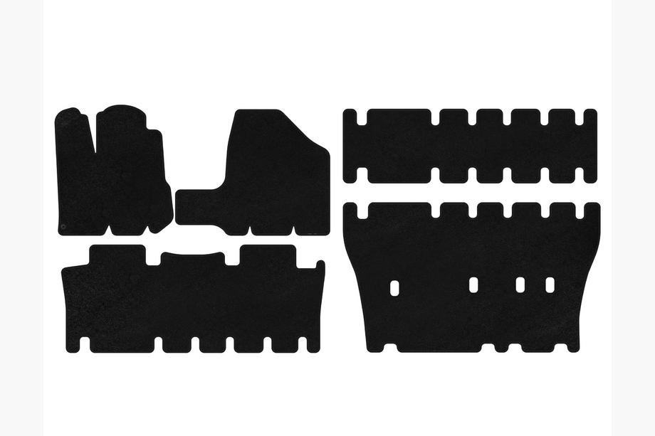 Toyota Sienna 2003-2009 Dywaniki welurowe Premium (3 rzędy, czarne) Image