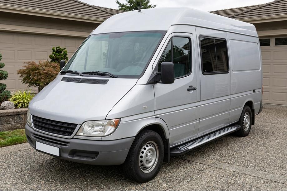 Mercedes Sprinter W901/902/903/904/905 1995–2006 Progi Boczne Line (2 szt., Aluminium) Image