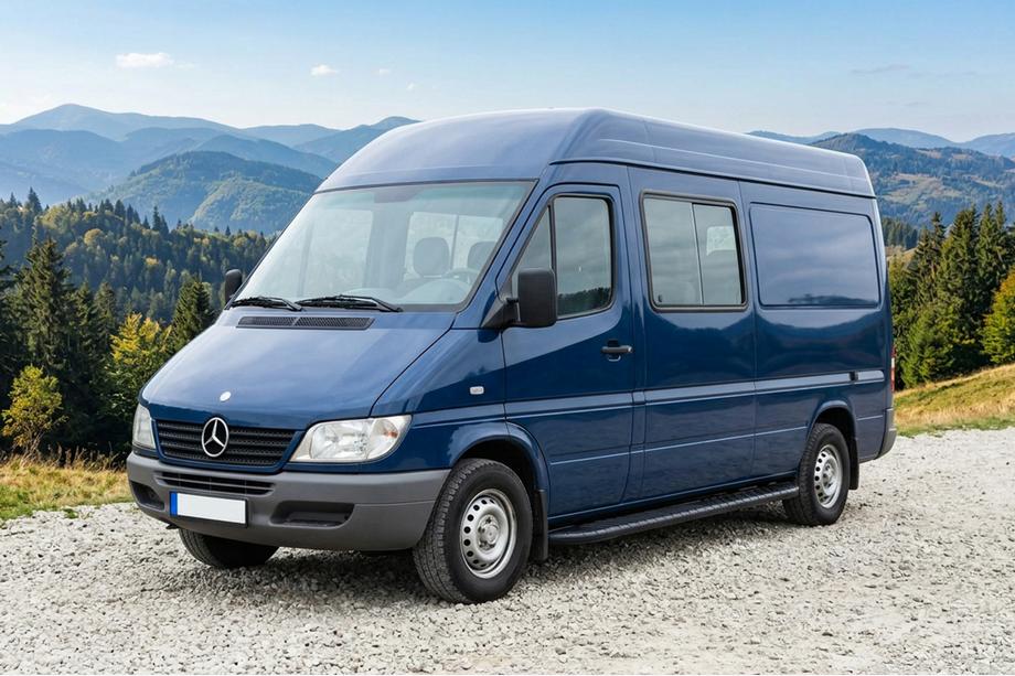 Mercedes Sprinter W901/902/903/904/905 1995–2006 Progi Boczné Bosphorus Black (2 szt., Aluminium) Image
