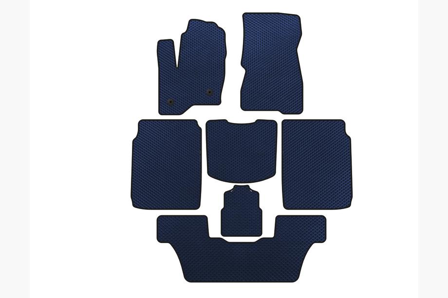 Ford Flex 2009-2019 Dywaniki EVA (3 Rzędy, 2013-2019, Niebieskie) Image