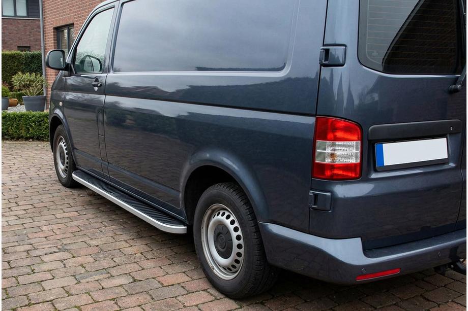 Volkswagen T5 Transporter 2003-2010 Progi Boczne Tayga Grey (2 szt., Aluminium) Tylko do krótkiego rozstawu osi Image