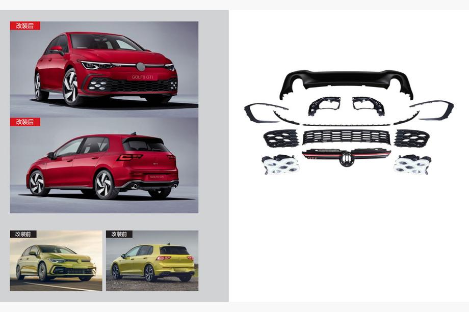 Volkswagen Golf 8 2019- Zestaw Body Kit GTI (Do R-Line) Image