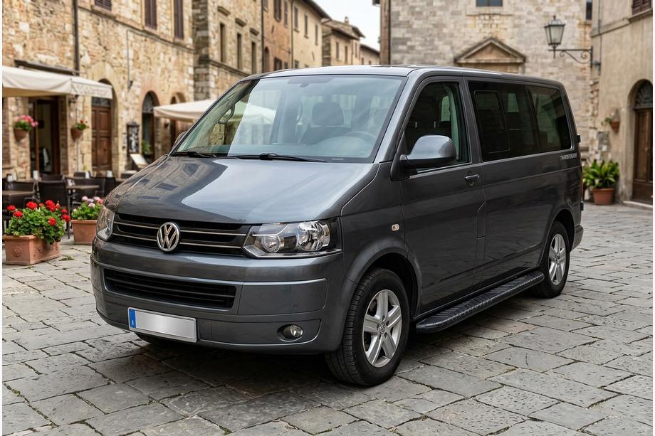 Volkswagen T5 2010-2015 Progi Boczné Bosphorus Black (2 szt., Aluminium) Długa Baza Image