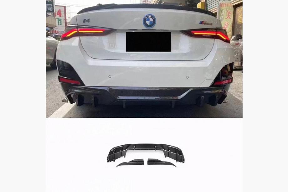 BMW 4 Series G22/23/26 2020- Dyfuzor Tylny V2 (do i4 G26 M-Sport, Carbon) Image