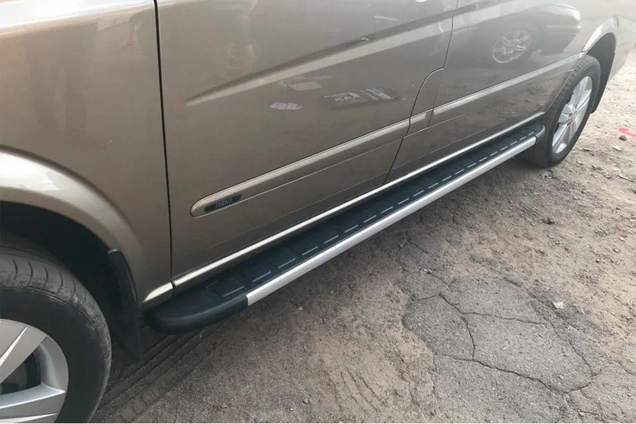 Mercedes Viano 2004-2014 Progi Boczné Duru (2 szt., Aluminium) Długa Baza Zdjęcia 2