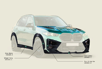 BMW X5 G05 2019–2026 Zestaw body kit do X5M F95 AL-Design Carbon (2023+) zdjęcia 6