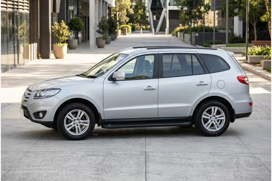Hyundai Santa Fe 2 2006-2012 Progi Boczné Allmond Black (2 szt., Aluminium) Image