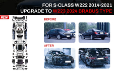 Mercedes S-class W222 2013-2022 Zestaw restylingowy do W223 BRB (z klamkami i wstawkami) zdjęcia 1