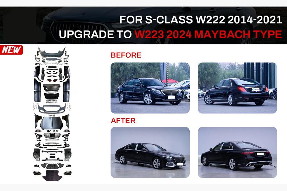 Mercedes S-class W222 2013-2022 Zestaw restylingowy do W223 Maybach (z klamkami i wstawkami) Image