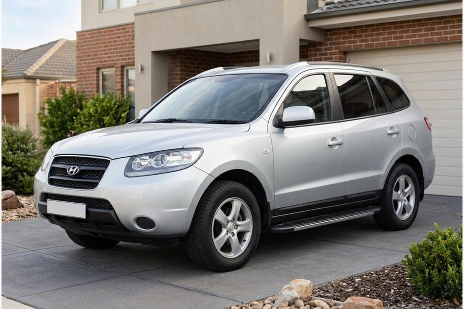 Hyundai Santa Fe 2 2006-2012 Progi Boczné Duru (2 szt., Aluminium) Image