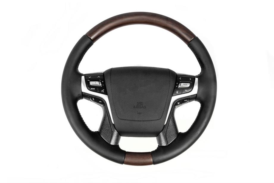 Toyota Land Cruiser 200 2007-2021 Kierownica podgrzewana (ciemne drewno) Image