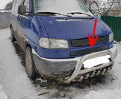 Volkswagen T4 Caravelle/Multivan 1990–2003 Dolna osłona grilla Blyszczacy na skosny przod zdjęcia 1
