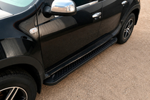 Renault Duster 2008–2017 Progi Boczné Allmond Black (2 szt., Aluminium) zdjęcia 1