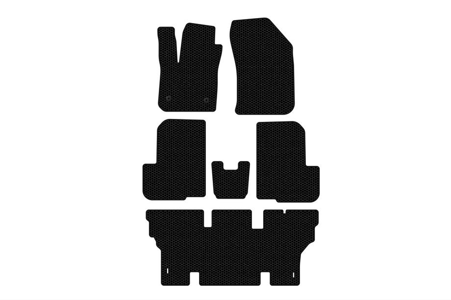 Dacia Lodgy 2012-2022 Gumowe Dywaniki Carsuit (3 Rzędy, 7-osobowy, Czarne) Image
