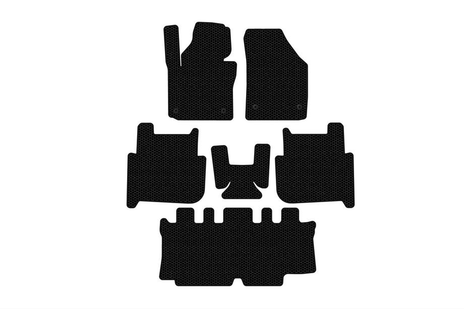 Volkswagen Touran 2003-2010 Dywaniki gumowe Carsuit (3 rzędy, 2006-2010, 7-osobowy, czarne) Image