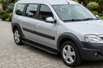 Dacia Logan MCV 2004-2014 Progi Boczné Bosphorus Black (2 szt., Aluminium) zdjęcia 1