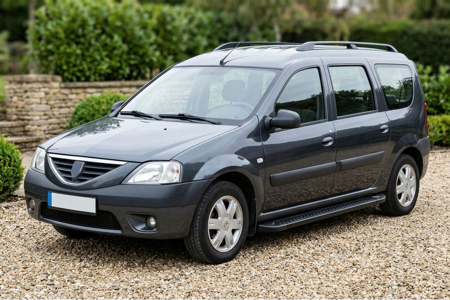 Renault Logan MCV 2005-2013 Progi Boczné Allmond Black (2 szt., Aluminium) Image