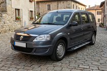 Renault Logan MCV 2005-2013 Progi Boczné Sunrise (2 szt., Aluminium) zdjęcia 1