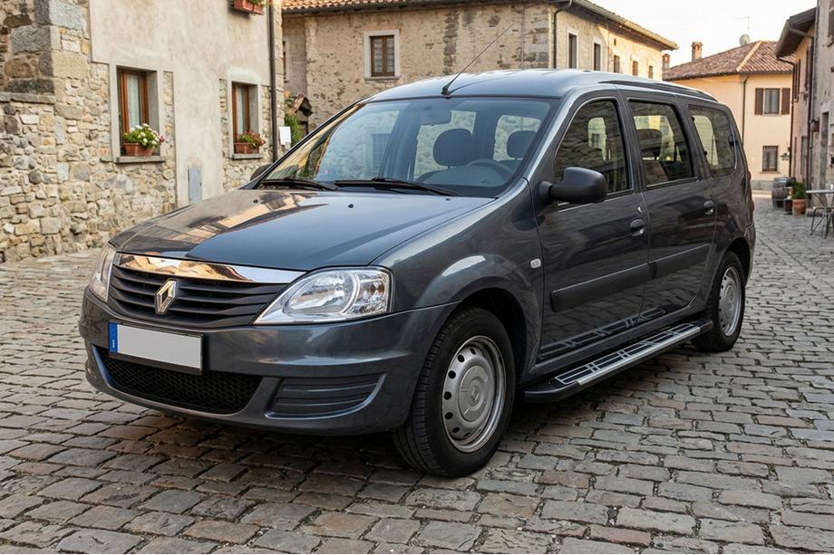 Renault Logan MCV 2005-2013 Progi Boczné Sunrise (2 szt., Aluminium) Image
