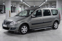 Renault Logan MCV 2005-2013 Progi Boczné RedLine V1 (2 szt., Aluminium) zdjęcia 1
