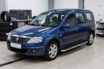 Renault Logan MCV 2005-2013 Progi Boczne Maydos V1 (2 szt., Aluminium i Stal Nierdzewna) zdjęcia 1